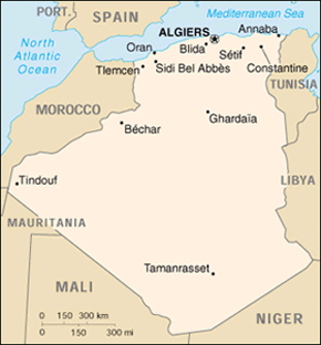Map of Algeria